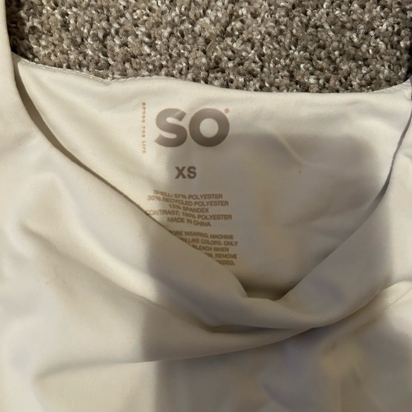 SO white long sleeve square neck mesh poka dot body suit - Picture 4 of 5